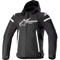 Alpinestars Zaca, veste textile imperméable - Noir/Blanc - L