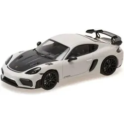 MINICHAMPS 410069702 1:43 PORSCHE CAYMAN GT4 RS - 2021 - WHITE W/ BLACK WHEELS