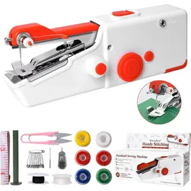 grid cool Handnähmaschine, Tragbare elektrische Mini-Nähmaschine für Anfänger und Erwachsene, Einfach zu Bedienen, Geeignet zum Nähen von Kleidung, für Familienreisen