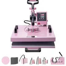Vevor Hitzepresse 38 x 38 cm Rosa
