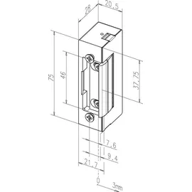 ASSA ABLOY Elektro-Türöffner 17 12 V DC 100%ED Stand.DIN L/R m.FaFix