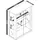 VCM Vitrine Sintalo 60 x 80 x 25 cm Schwarz