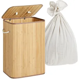 Relaxdays Relaxdays, Wäschekorb Wäschekorb Bambus (105 l)