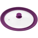 bremermann Universal-Glasdeckel Silikonrand, 30/32/34 cm, groß Lila,
