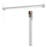 LEDVANCE OFFICE LINE Abgependelte Bürodeckenleuchte mit Zugschalter in Weiß, 1.1 m lang, 41 W / 3400 lm, kaltweiß (4000 K), funktionales Design für Büroanwendungen, CRI 80, IP20.