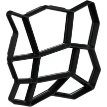 Relaxdays Gehwegform 2er Set, DIY Gestaltung von Gartenwegen, zum Selbstgießen, HxBxT: 4x32x32 cm, Kunststoff, schwarz