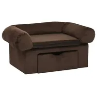 VidaXL Hundesofa mit Schublade Braun 75x50x38 cm Plüsch