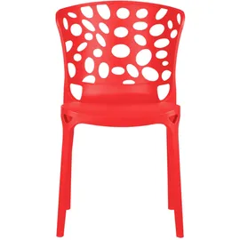 Homestyle4u Gartenstuhl 47 x 47 x 83 cm rot 2 St.