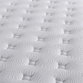 V6 Boxspringbett Modell 211 mit Taschenfederkernmatratze - Grau)