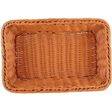 MOTUZP Geflochtene Brotkörbe für Den Schreibtisch, Rechteckiger Lebensmittel-Brotkorb, Lebensmittel-Servierhalter, Rattan-Lebensmittel-Aufbewahrungskörbe für die Präsentation von(Kaffeetrompete)