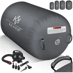 KESSER® Aufblasbare Air Roll Airtrack, Gymnastik-Rolle   inkl. Tragetasche & elektr. Luftpumpe   Barrel Gymnastik Tumbling   Yoga Gymnastik Rolle Gymnastikmatte, Fitnessrolle