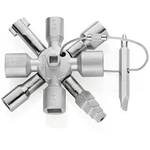 Knipex TwinKey für gängige Schließsysteme, Multifunktions-Schlüssel