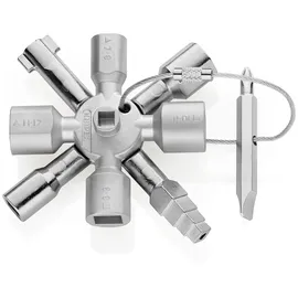Knipex TwinKey für gängige Schließsysteme, Multifunktions-Schlüssel