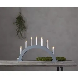Lichterbogen TRAPP - 7 warmweiße Glühlampen - L: 57cm, H: 34cm - Holz - Schalter - Grau