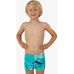 Badehose Boxer Baby/Kinder - Druckmotiv Aquamarin hellblau, blau, Gr. 98 - 3 Jahre