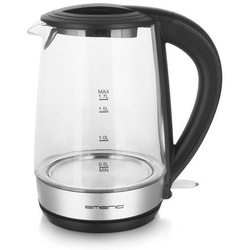 Emerio Wasserkocher Glas Wasserkocher 1,7L LED Beleuchtung Kabellos Erwärmen Tee Kettle Kü