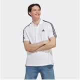 adidas Herren Polo Shirt (Short Sleeve) M 3S Pq Ps, White/Black, IC9312, 2XL