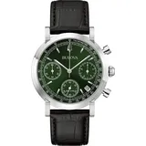 BULOVA 96B457 Herrenuhr Chronograph Classic Schwarz/Grün