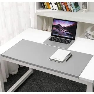 Schreibtischunterlage 80 x 40 cm Leder mit Kantenschutz gewinkelt / 90° abgewinkelt für Büro Hause Office Laptop PC Pad,Rutschfeste Weichem Leder