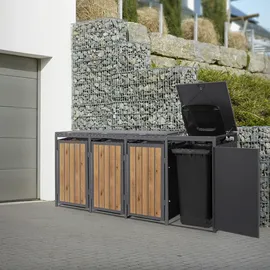 ML-Design Mülltonnenbox 260 x 80 x 120 cm braun
