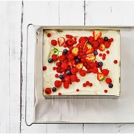 RBV Birkmann Birkmann, verstellbarer Backrahmen, eckiger Tortenring, stufenlos verstellbar von 22 x 25 cm – 43 x 48 cm, extra hoher Rand: 7 cm, Edelstahl,bis 230 °C