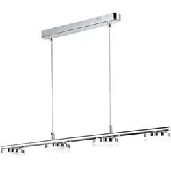 Reality Leuchten Reality|Trio LED-Pendelleuchte RL147, Hängeleuchte, 4-flammig 4x4W