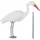 Relaxdays Gartendeko Figur Reiher Weiß/Orange/Grau