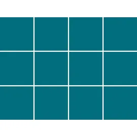 Queence Fliesenaufkleber Unifarben blau türkis 12er Set