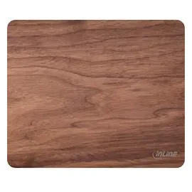 InLine InLine® WoodPad, Echtholz Mauspad, Walnuss, 240x200mm