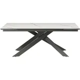 Vente-unique Esstisch Corema Anthrazitgrau  Weiß 240 cm  280 cm  200 cm