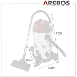 Arebos Industriestaubsauger 2300W rot