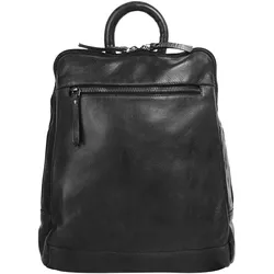Tagesrucksack X-ZONE, Gr. B/H/T: 34cm x 23cm x 5cm, onesize, schwarz, Rindsleder, Leder, unifarben, casual, Rucksäcke, echt Leder