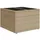vidaXL Gartentisch mit Glasplatte 72,4 x 57,3 x 37 cm Beige