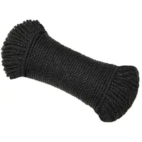 VidaXL Arbeitsseil Schwarz 3 mm 50 m Polypropylen
