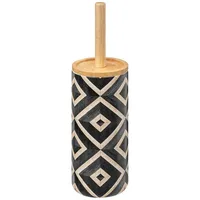 5five simply smart - Schwarz-beige wc-bürste canvas - 5five