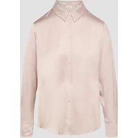 S.Oliver - Satinierte Longbluse mit Falten-Details, Damen, Rosa, 42