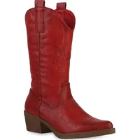 VAN HILL Damen Cowboystiefel in Rot,