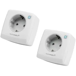 HOMEMATIC IP 157338A0, Schaltsteckdose, 2 Stück
