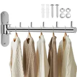 Dtoterul Edelstahl Kleiderlüfter Wand Klappbar Kleiderhaken Klappbar Wand Kleiderständer Klapphaken Kleiderständer Wandhaken Klapphaken Kleiderhaken klappbar Edelstahl für Balkon Badezimmer