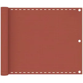 vidaXL Balkon-Sichtschutz 75 x 500 cm Terracotta-Rot HDPE