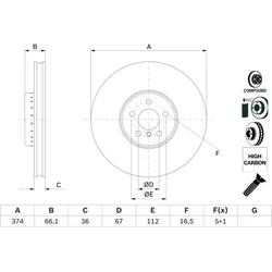 BOSCH 0 986 479 F60 Bremsscheibe