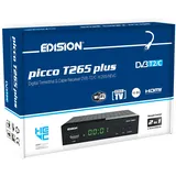 EDISION Picco T265 Plus Terrestrischer DVB-T2 & Kabel-Receiver DVB-C H.265 HEVC FTA Full HD PVR, USB, HDMI, SCART, S/PDIF, IR, USB WiFi Support, Universal 2in1 Fernbedieung