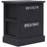 vidaXL Nachtschrank 38 x 28 x 45 cm Schwarz