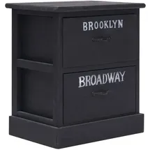 vidaXL Nachtschrank 38 x 28 x 45 cm Schwarz