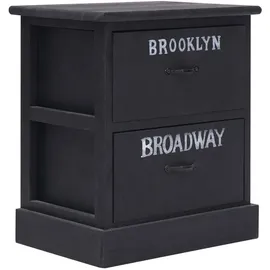 vidaXL Nachtschrank 38 x 28 x 45 cm Schwarz