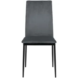 Actona Mid.you Stuhl Schwarz, Dunkelgrau rund 43.5x92x53 cm Reach, Esszimmer, Stühle, Esszimmerstühle, Vierfußstühle