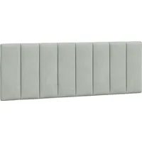 vidaXL Kopfteil-Kissen "Hanko" Hellgrau 140 cm Samt