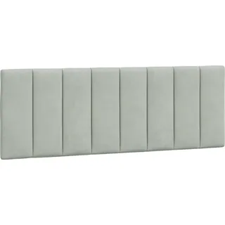 vidaXL Kopfteil-Kissen "Hanko" Hellgrau 140 cm Samt