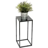 DanDiBo Ambiente DanDiBo Blumenhocker Metall Schwarz Eckig 42,5 cm Blumenständer Beistelltisch 434 Blumensäule Modern Pflanzenständer Pflanzenhocker