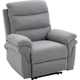 Homcom Relaxsessel mit Liegefunktion Einzelsofa Verstellbar Liege 165° neigbar, Liegesessel Ruhesessel, Fernsehsessel für Wohnzimmer Schlafzimmer Leinen-Touch